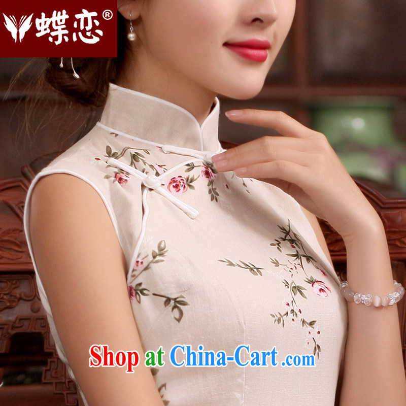 Butterfly Lovers spring 2015 new units, Ms Audrey EU, for cultivating dresses linen-Tie Style improved long cheongsam 45,020 Jenny XXL, Butterfly Lovers, shopping on the Internet