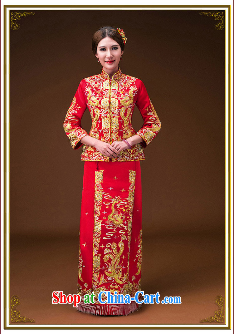 The bride's 2015 new show reel service use phoenix cheongsam marriage toast serving 115 red L pictures, price, brand platters! Elections are good character, the national distribution, so why buy now enjoy more preferential! Health