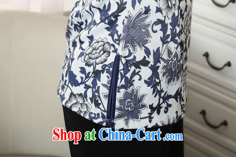 Taking Ms. Jing Tang Women's clothes summer T-shirt, collar blue and white porcelain Chinese Han-female improved Tang replace short-sleeved A 0061 white Orchid 2 XL (recommendations 135 - 145 jack) pictures, price, brand platters! Elections are good character, the national distribution, so why buy now enjoy more preferential! Health
