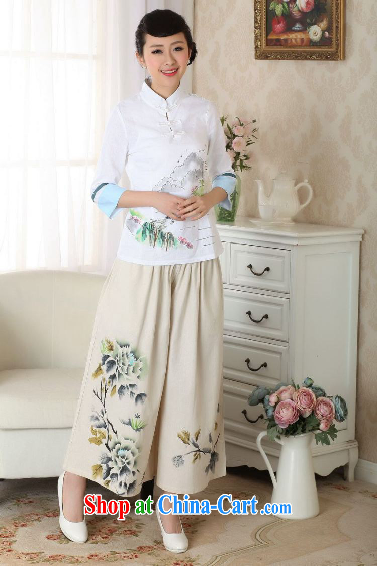 Allow Ms. Jing Tang Women's clothes summer T-shirt, cotton for the hand-painted Chinese Han-female improved Tang in A cuff 0060 white 2XL pictures, price, brand platters! Elections are good character, the national distribution, so why buy now enjoy more preferential! Health