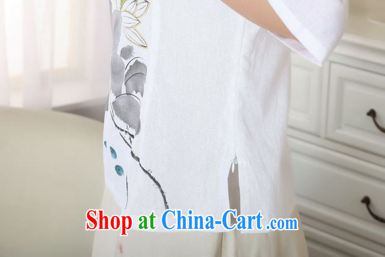 Again, Ms. Jing Tang Women's clothes summer T-shirt cotton the hand-painted Chinese Han-female improved national wind A cuff 0058 white 2XL (150 - 160 ) jack pictures, price, brand platters! Elections are good character, the national distribution, so why buy now enjoy more preferential! Health