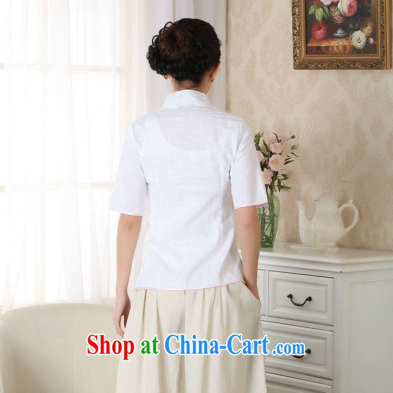 Allow Ms. Jing Tang Women's clothes summer wear T-shirt, cotton for the hand-painted Chinese Han-female improved Tang on short-sleeved A 0056 white 2XL (140 - 150 ) jack, an Jing, shopping on the Internet