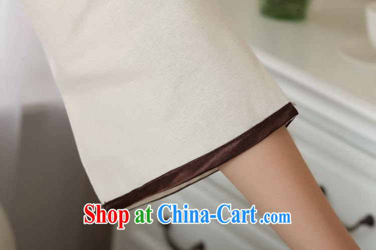 An Jing female Tang Women's clothes summer Crescent T-shirt collar cotton the hand-painted Chinese Han-female improved Tang in A cuff 0054 beige L (recommendations 120 - 130 jack) pictures, price, brand platters! Elections are good character, the national distribution, so why buy now enjoy more preferential! Health
