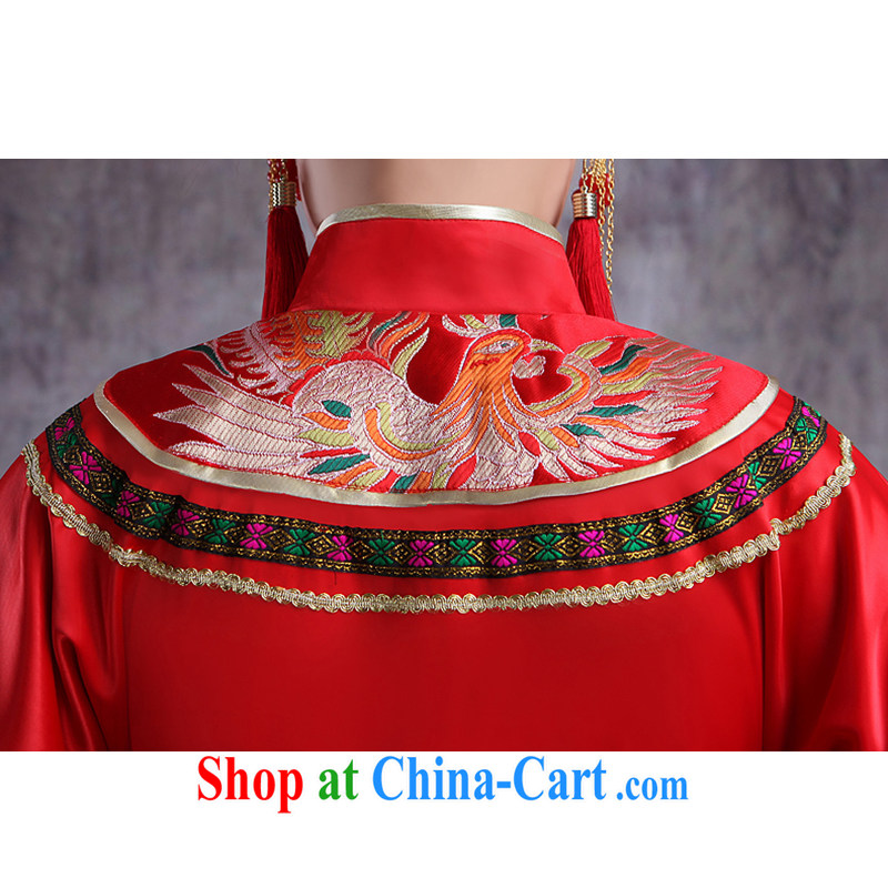 There is embroidery bridal 2015 new Chinese dragon also improved Su-wo clothing cheongsam long bows, marry his clothing and costumes clothing cheongsam dress red XL Suzhou shipment and it is absolutely not a bride, shopping on the Internet