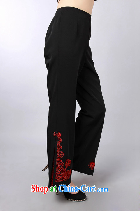 Jing An older child trousers trousers spring and summer with the high waist embroidered short pants MOM pants trousers Wide Leg trousers XH P 146 0006 black 3 XL (2.7 feet) pictures, price, brand platters! Elections are good character, the national distribution, so why buy now enjoy more preferential! Health