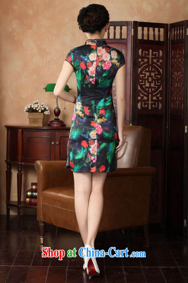 Jing An outfit summer improved retro dresses, for a tight hand-painted Chinese improved cheongsam dress short D 0231 Hu blue 2 XL (120 - 130 ) jack pictures, price, brand platters! Elections are good character, the national distribution, so why buy now enjoy more preferential! Health
