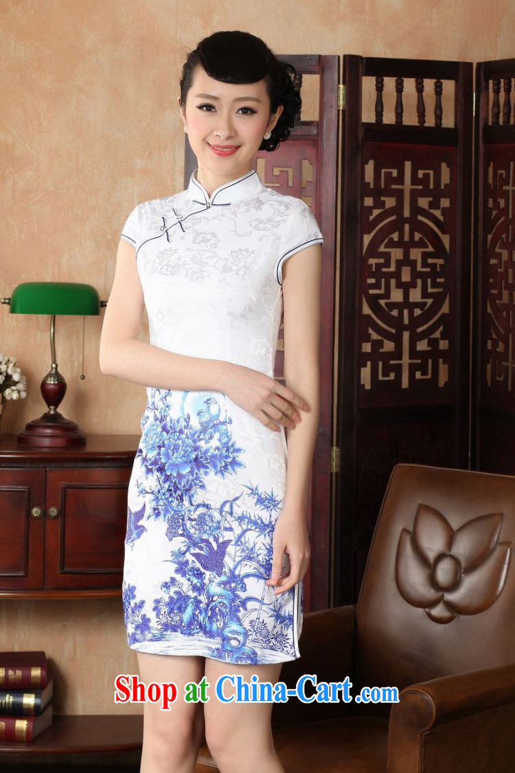 Jing An outfit summer improved retro dresses, for a tight hand-painted Chinese improved cheongsam dress short D 0228 - A White 2XL (120 - 130 ) jack pictures, price, brand platters! Elections are good character, the national distribution, so why buy now enjoy more preferential! Health