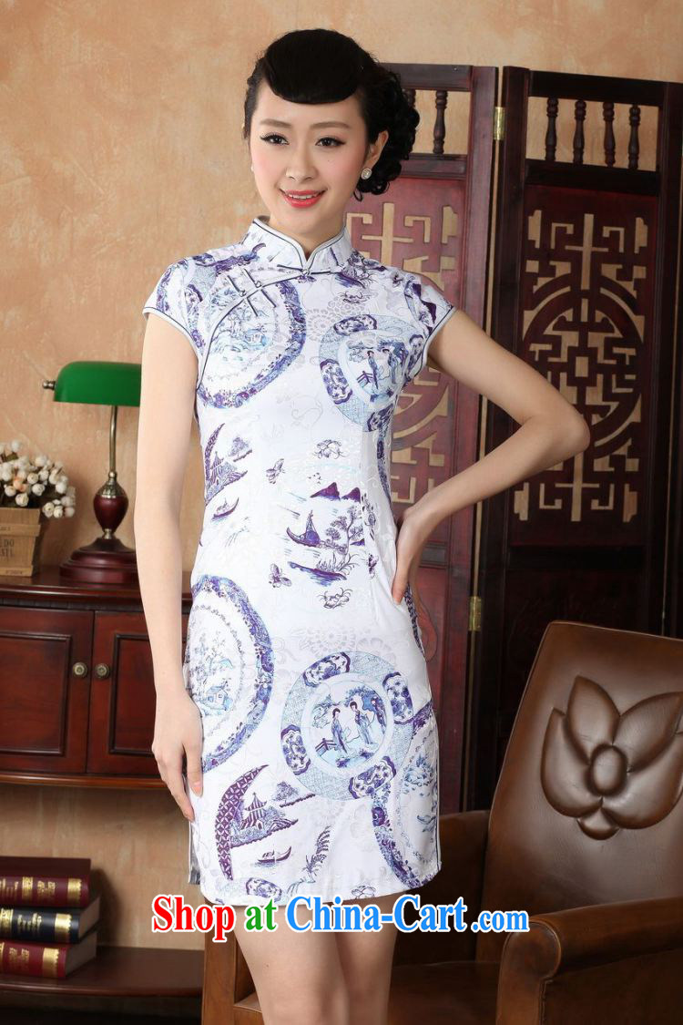 Jing An outfit summer improved retro dresses, for a tight hand-painted Chinese improved cheongsam dress short D 0226 white 2XL pictures, price, brand platters! Elections are good character, the national distribution, so why buy now enjoy more preferential! Health