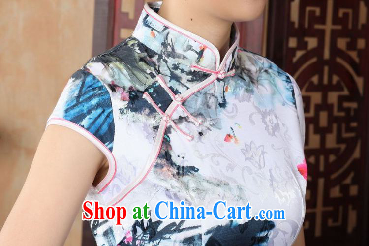 Jing An outfit summer improved retro dresses, for a tight hand-painted Chinese improved cheongsam dress short, 0024 white 2XL (recommendations 120 - 130 jack) pictures, price, brand platters! Elections are good character, the national distribution, so why buy now enjoy more preferential! Health