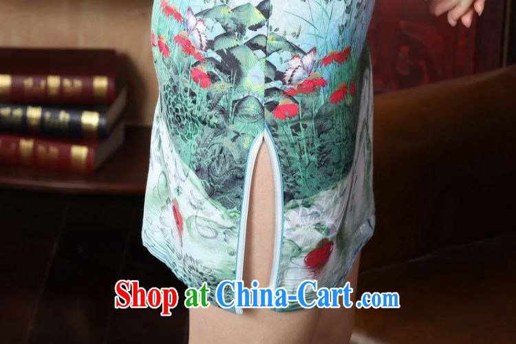Jing An outfit summer improved retro dresses, for pure cotton hand-painted Chinese improved cheongsam dress short 0222 white 2XL (recommendations 120 - 130 jack) pictures, price, brand platters! Elections are good character, the national distribution, so why buy now enjoy more preferential! Health