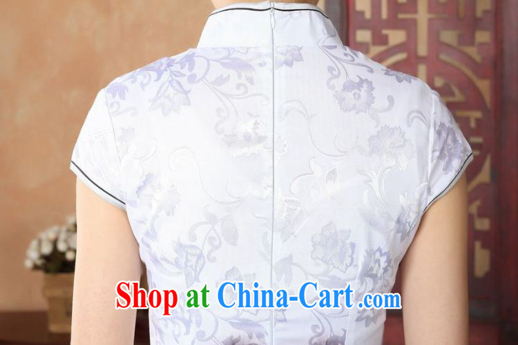Shanghai, optimize purchase dresses summer improved retro dresses, for a tight cotton stamp Chinese improved cheongsam dress short D 022 white 2XL recommendations 120 - 130 Jack pictures, price, brand platters! Elections are good character, the national distribution, so why buy now enjoy more preferential! Health