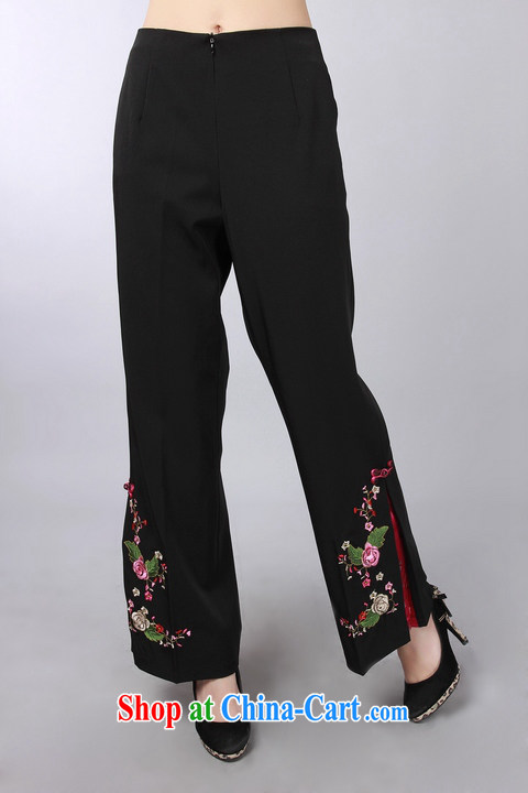 Shanghai, optimize purchase female short pants summer Chinese improved sustainable-flower pants short pants P 0008 black 2 XL pictures, price, brand platters! Elections are good character, the national distribution, so why buy now enjoy more preferential! Health