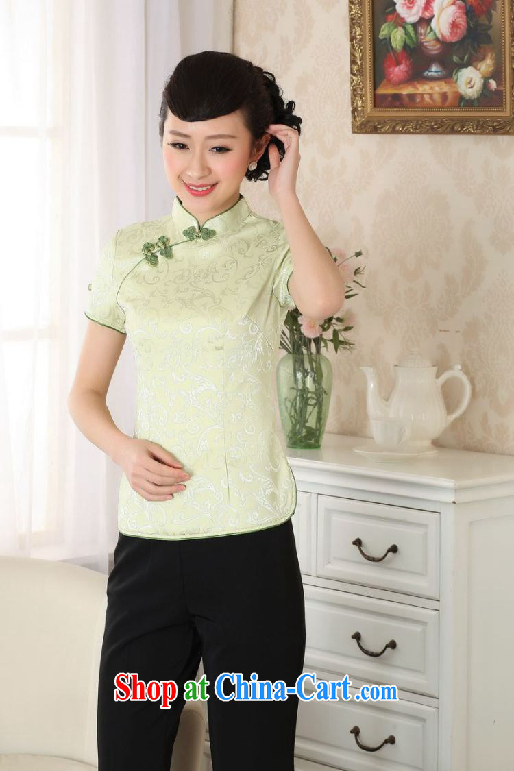 Shanghai, optimize purchase female Tang Women's clothes summer T-shirt ethnic-Chinese Han-female improved A 0052 - A - A green 3 XL pictures, price, brand platters! Elections are good character, the national distribution, so why buy now enjoy more preferential! Health