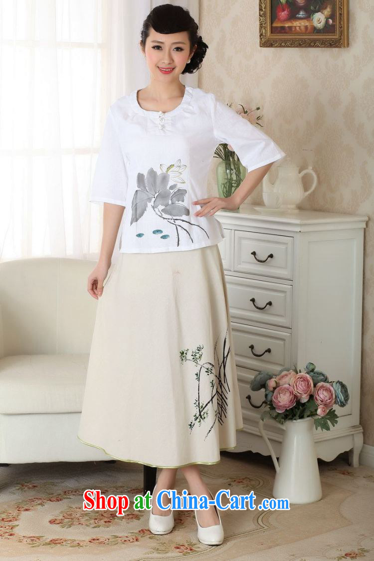 Shanghai, optimize purchase female body skirt summer ground 100 ethnic wind cotton Ma hand-painted dress skirt P 0011 photo color XL pictures, price, brand platters! Elections are good character, the national distribution, so why buy now enjoy more preferential! Health