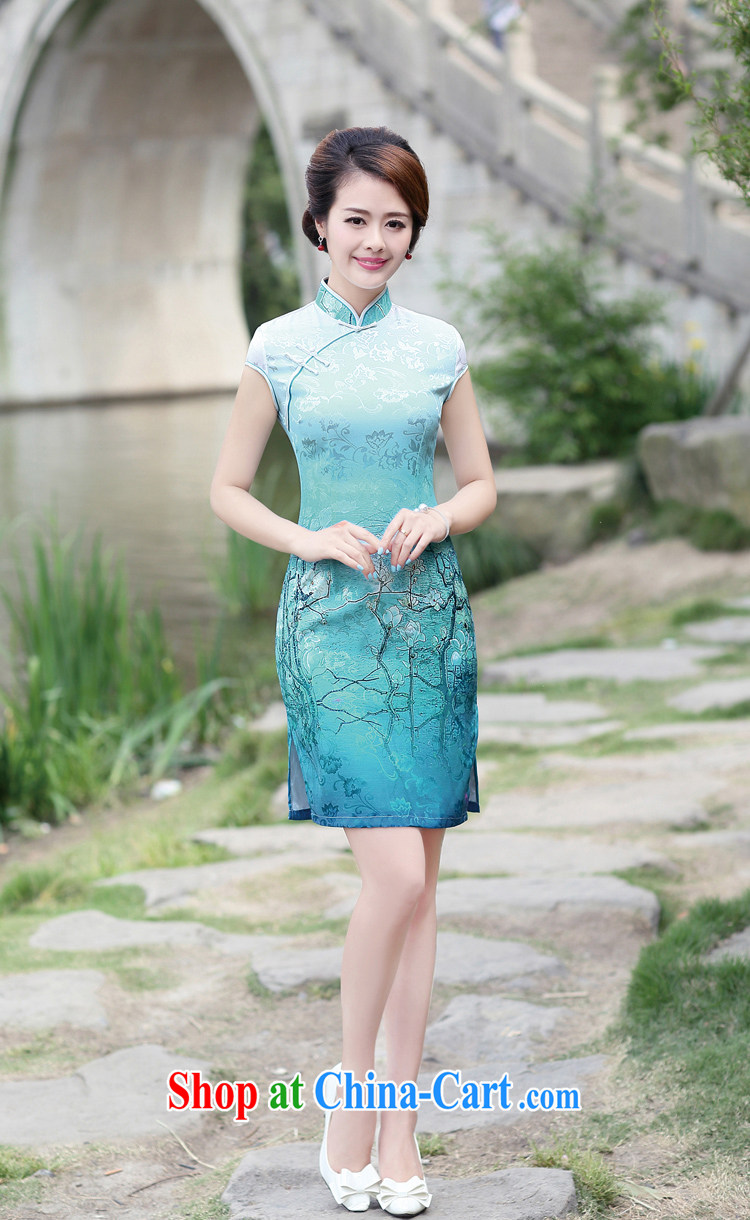 AMMAN, Mrs Carrie Yau, at the 2015 summer new ethnic wind Tang is cultivating charisma retro, for cheongsam dress YY 8892 blue M pictures, price, brand platters! Elections are good character, the national distribution, so why buy now enjoy more preferential! Health