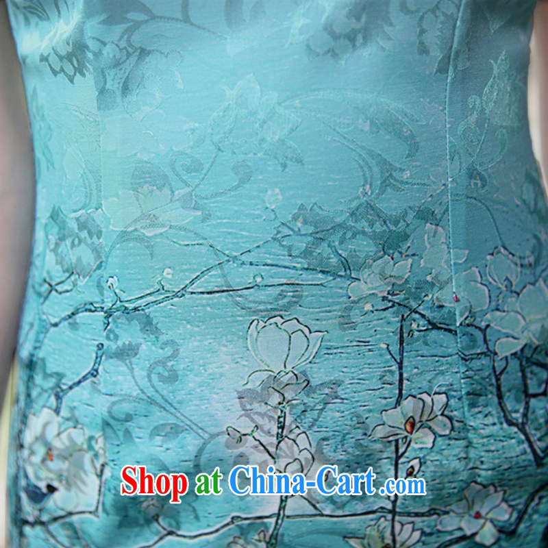 AMMAN, Mrs Carrie Yau, at the 2015 summer, new Ethnic Wind tang on cultivating charisma retro, for cheongsam dress YY 8892 blue M, Ms. Tung (Miss . Dong), online shopping