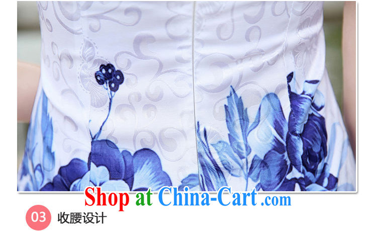 The beautiful valley 2015 summer new retro blue and white porcelain Tang with stylish elegance dresses cheongsam blue M pictures, price, brand platters! Elections are good character, the national distribution, so why buy now enjoy more preferential! Health