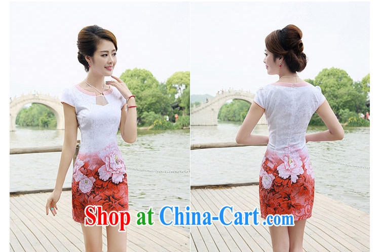 The beautiful valley 2015 summer new dresses qipao Web yarn lace collar short-sleeve jacquard retro China wind cheongsam dress green M pictures, price, brand platters! Elections are good character, the national distribution, so why buy now enjoy more preferential! Health