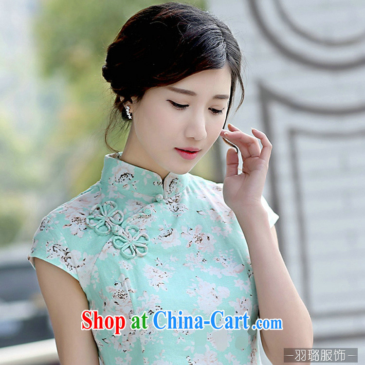 Jessup, new female spring and summer classic retro Korea cotton mA short-sleeve and collar manual for Chinese T-shirt Chinese shirt green roses flower XXL pictures, price, brand platters! Elections are good character, the national distribution, so why buy now enjoy more preferential! Health