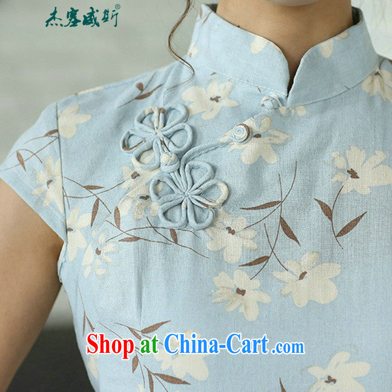 Jessup, new, retro-Korea Ladies classic cotton the Stamp Duty short-sleeved, for manual for Chinese T-shirt shirt from a flower XL, Jessup, and shopping on the Internet