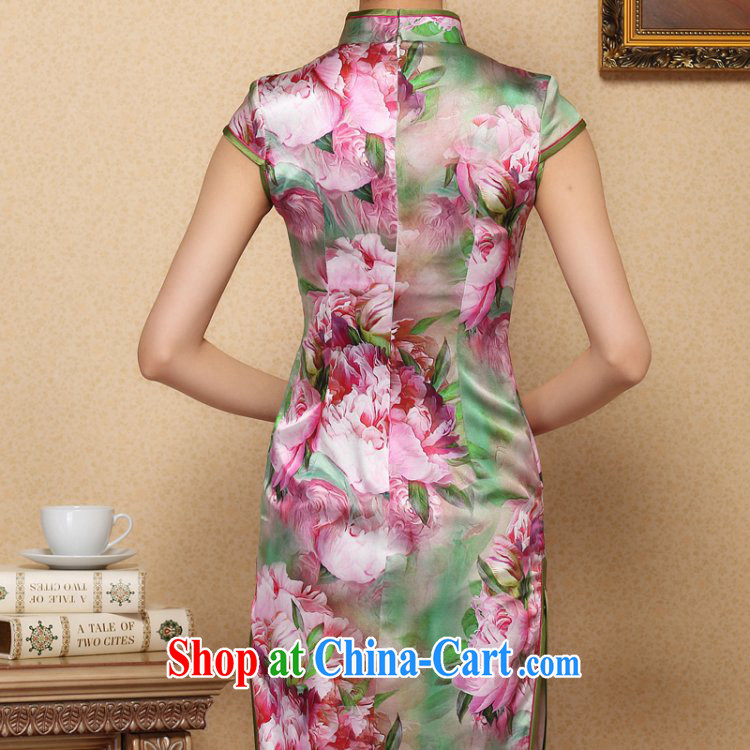 2014 summer new improved stylish Silk Cheongsam dress style modern cheongsam dress J - R 08 orange L pictures, price, brand platters! Elections are good character, the national distribution, so why buy now enjoy more preferential! Health