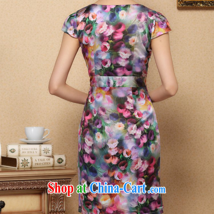 2014 summer new improved stylish Silk Cheongsam dress style modern cheongsam dress J - R 05 orange L pictures, price, brand platters! Elections are good character, the national distribution, so why buy now enjoy more preferential! Health