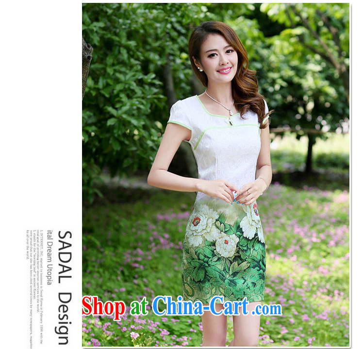 The beautiful valley 2015 new summer style etiquette qipao flouncing peony flower pattern short sleeve 100A cheongsam dress summer 8881 pink L pictures, price, brand platters! Elections are good character, the national distribution, so why buy now enjoy more preferential! Health