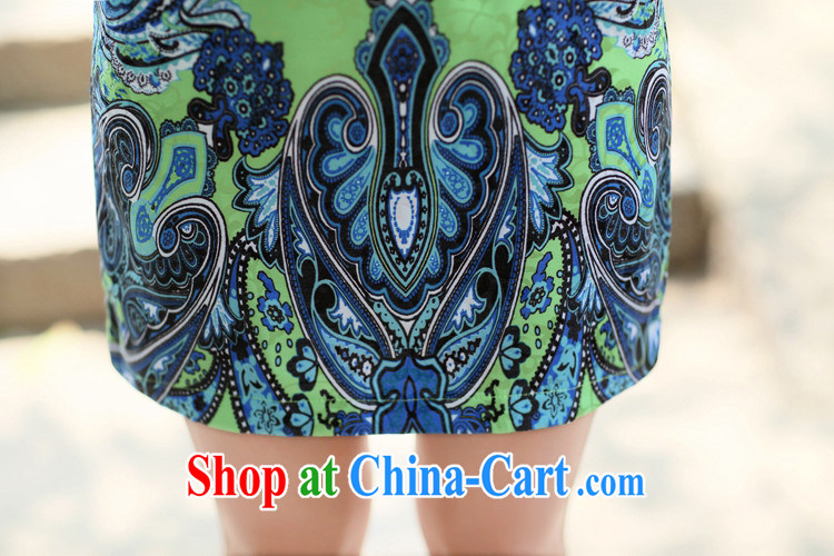 2014 female new Ethnic Wind Chinese short-sleeved Chinese Embroidery ink retro beauty graphics thin cheongsam dress pink L pictures, price, brand platters! Elections are good character, the national distribution, so why buy now enjoy more preferential! Health