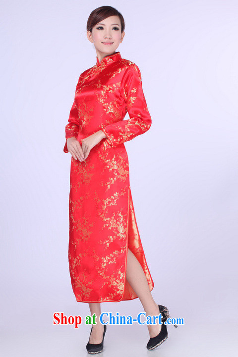 Jing An outfit summer improved retro dresses, for silk Chinese improved cheongsam dress long, 0013 red 2 XL (120 - 130 ) jack pictures, price, brand platters! Elections are good character, the national distribution, so why buy now enjoy more preferential! Health