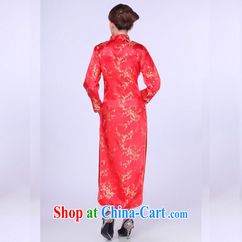 Jing An outfit summer improved retro dresses, for silk Chinese improved cheongsam dress long 0013 red 2 XL (recommendations 120 - 130 jack, an Jing, and shopping on the Internet