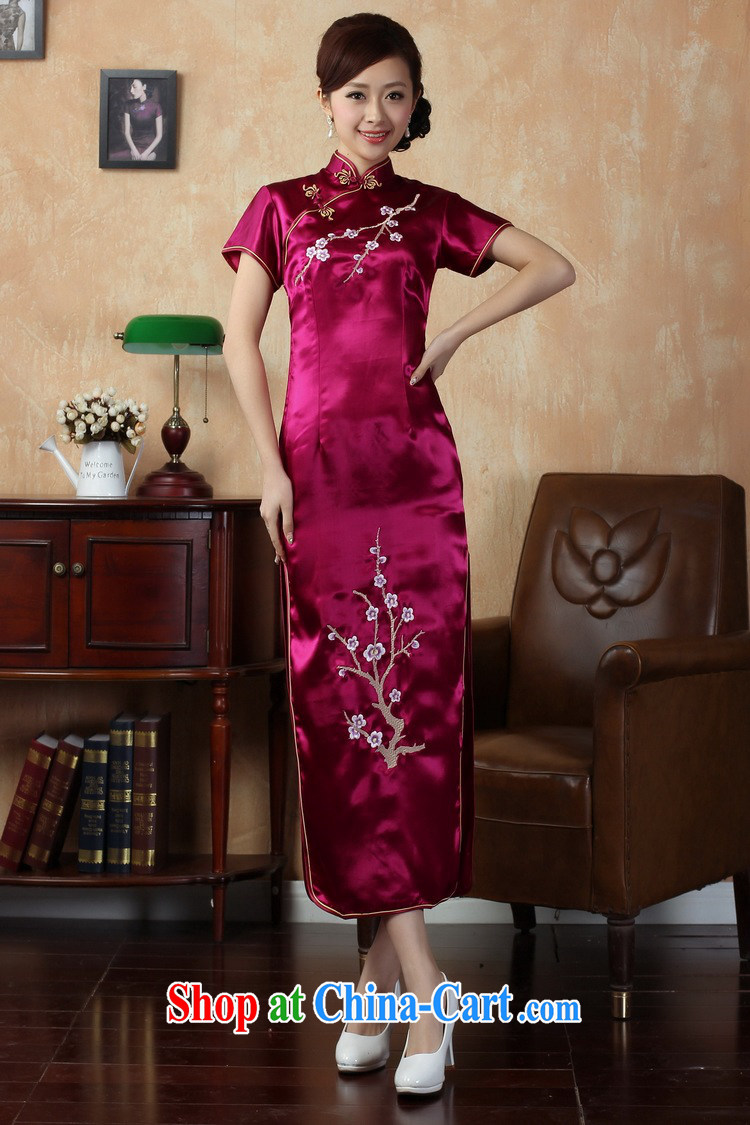 Jing An outfit summer improved retro dresses damask, for a tight embroidered Chinese improved cheongsam dress long XM J 1002 3409 the red 3 XL (recommendations 130 - 140 jack) pictures, price, brand platters! Elections are good character, the national distribution, so why buy now enjoy more preferential! Health