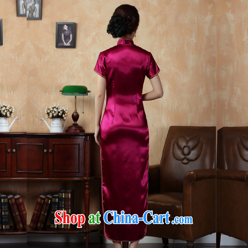 Jing An outfit summer improved retro dresses damask, for a tight embroidered Chinese improved cheongsam dress long XM J 1002 3409 the red 3 XL (recommendations 130 - 140 jack, an Jing, shopping on the Internet
