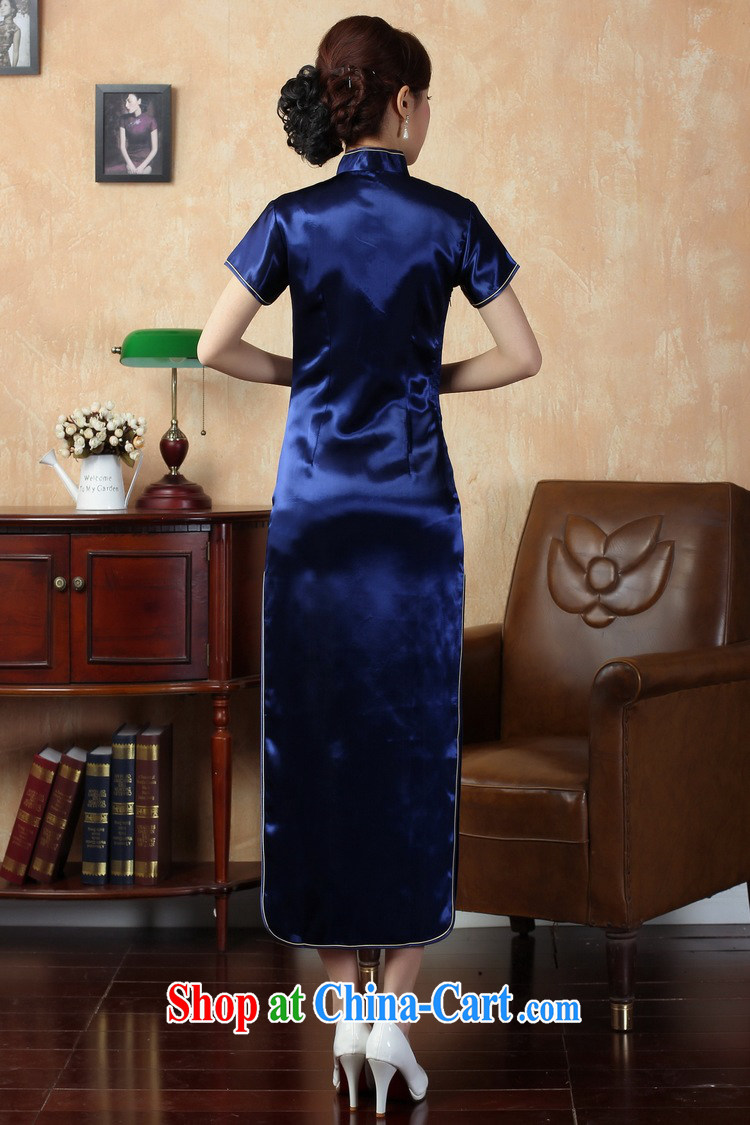 Jing An outfit summer improved retro dresses damask, for a tight embroidered Chinese improved cheongsam dress long XM J 1001 3406 Lake blue 2 XL (recommendations 120 - 130 jack) pictures, price, brand platters! Elections are good character, the national distribution, so why buy now enjoy more preferential! Health