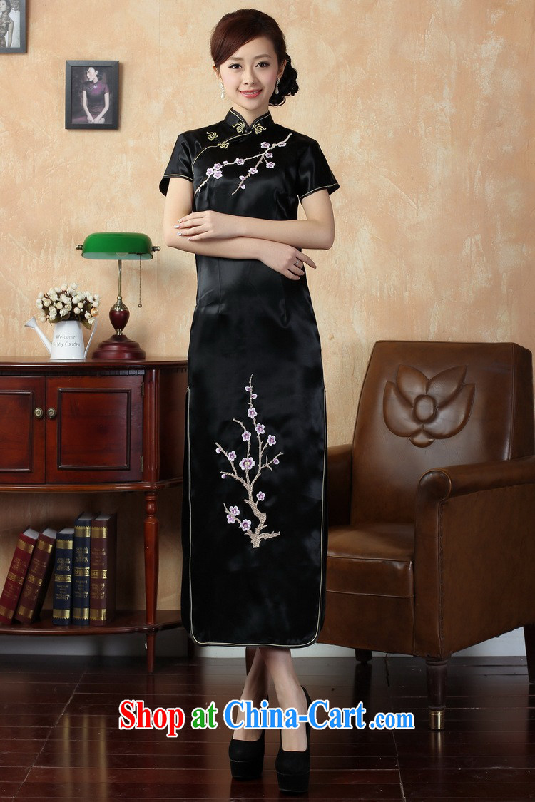 Shanghai, optimize purchase cheongsam dress summer improved retro dresses, for a tight silk hand-painted Chinese improved cheongsam dress long, 3408 black 3 XL recommendations 130 - 135 pictures, price, brand platters! Elections are good character, the national distribution, so why buy now enjoy more preferential! Health