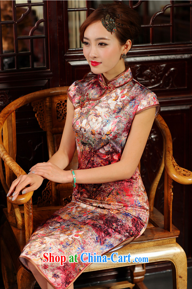 Bird lovers of aromatic remain within 2015 spring new upscale silk retro long cheongsam as shown XXL pictures, price, brand platters! Elections are good character, the national distribution, so why buy now enjoy more preferential! Health