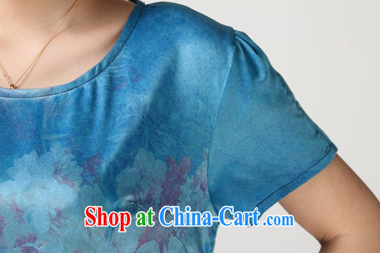 Forest narcissus summer 2014, really Silk Dresses stamp Chinese mother is relaxed the dress code S 7 - 857 blue XXXL pictures, price, brand platters! Elections are good character, the national distribution, so why buy now enjoy more preferential! Health