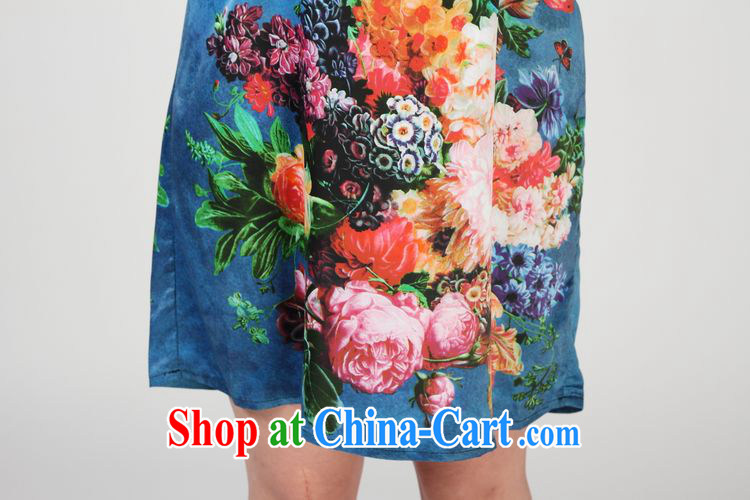 Forest narcissus summer 2014, really Silk Dresses stamp Chinese mother is relaxed the dress code S 7 - 857 blue XXXL pictures, price, brand platters! Elections are good character, the national distribution, so why buy now enjoy more preferential! Health