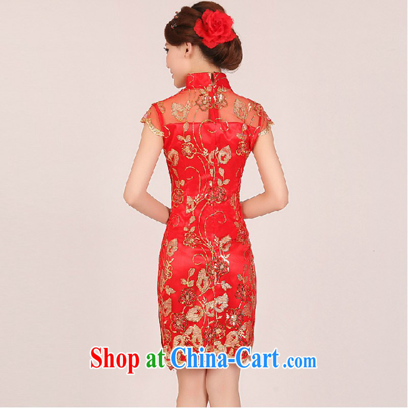 2015 new stylish dresses summer bridal wedding dresses red bows service improved retro dresses, short red. size will not be refunded, and Yong-yan good offices, shopping on the Internet