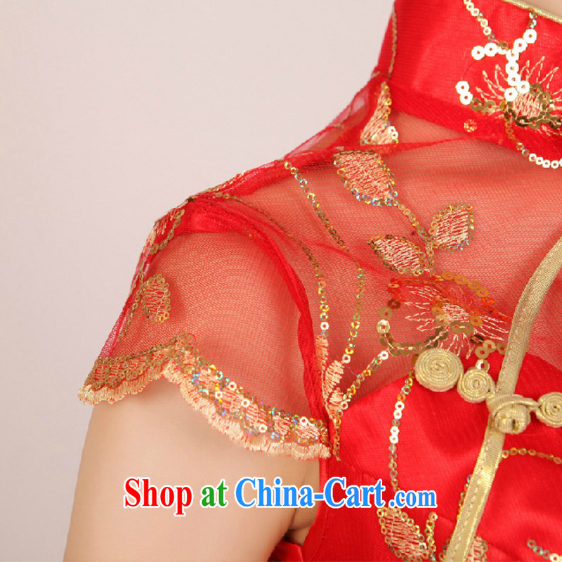 2015 new stylish dresses summer bridal wedding dresses red bows service improved retro dresses, short red. size will not be refunded, and Yong-yan good offices, shopping on the Internet