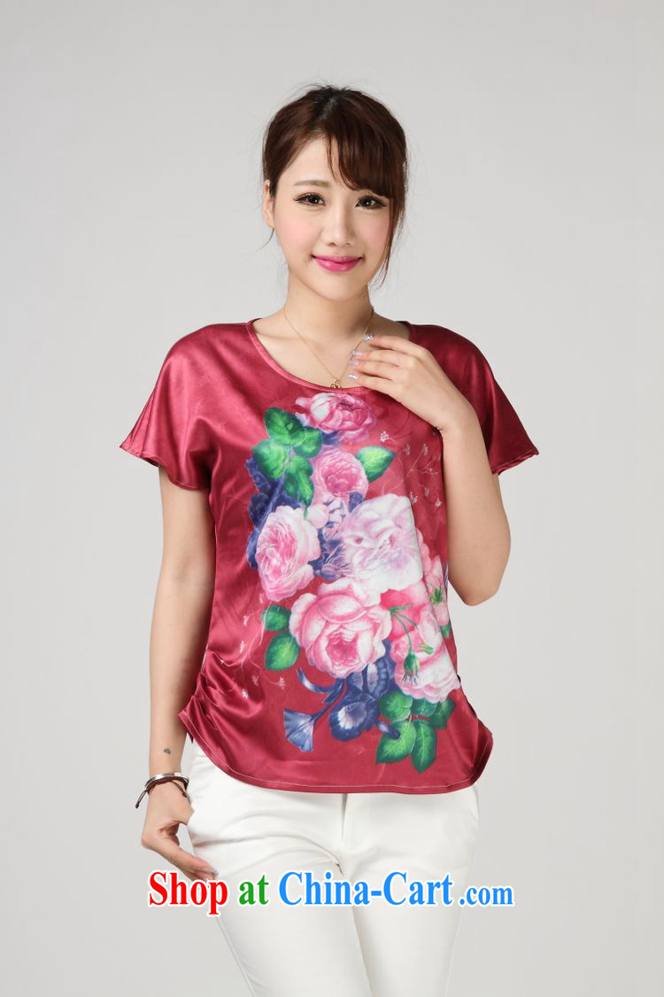 Forest narcissus summer 2014, really silk T shirt loose the code MOM replacing Tang replace T-shirt S 7 - 859 red XXXL pictures, price, brand platters! Elections are good character, the national distribution, so why buy now enjoy more preferential! Health