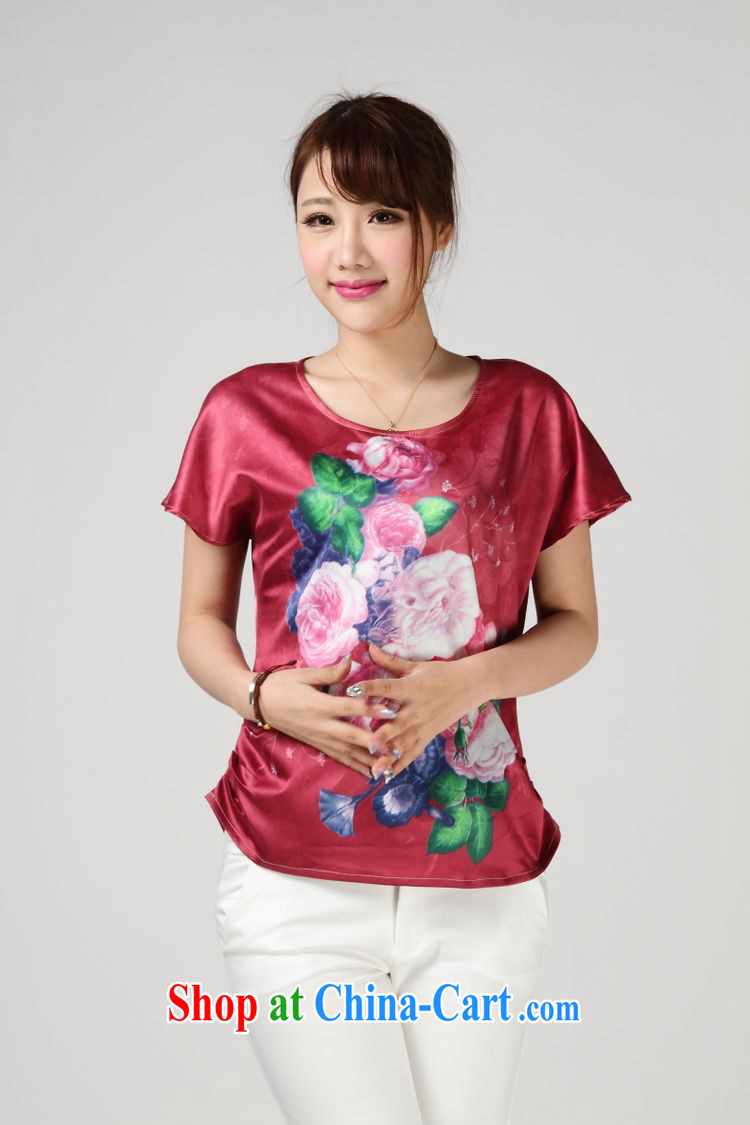 Forest narcissus summer 2014, really silk T shirt loose the code MOM replacing Tang replace T-shirt S 7 - 859 red XXXL pictures, price, brand platters! Elections are good character, the national distribution, so why buy now enjoy more preferential! Health