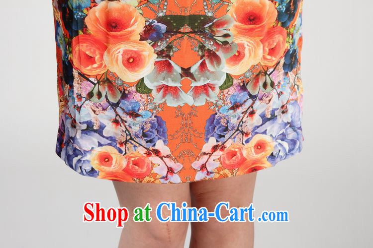 Forest narcissus summer 2014, relaxed the code sauna silk round-collar short-sleeved Silk Dresses S 7 - 860 orange XXL pictures, price, brand platters! Elections are good character, the national distribution, so why buy now enjoy more preferential! Health
