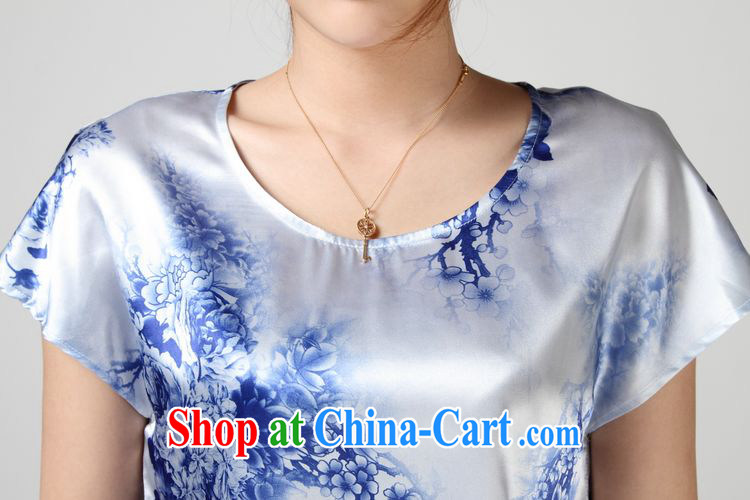 Forest narcissus summer 2014, special offers true silk T shirt blue and white porcelain stamp Chinese T-shirt S 7 - 862 blue and white porcelain XXL pictures, price, brand platters! Elections are good character, the national distribution, so why buy now enjoy more preferential! Health
