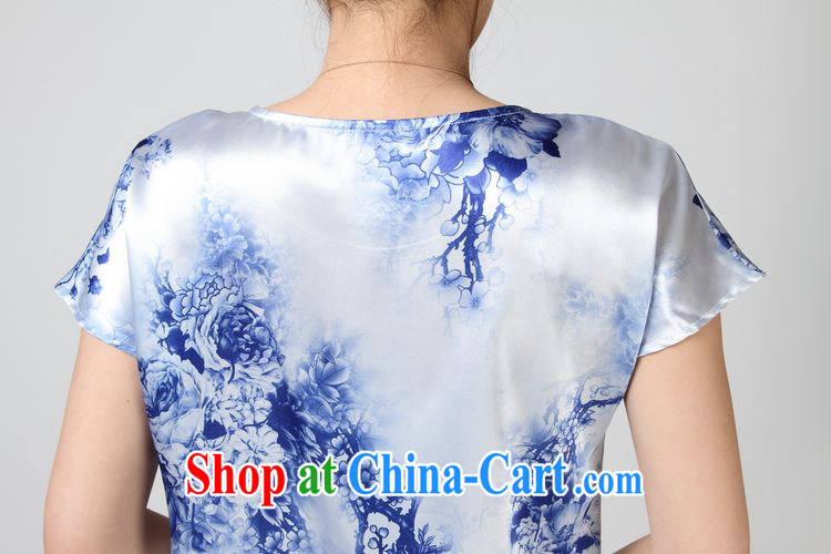Forest narcissus summer 2014, special offers true silk T shirt blue and white porcelain stamp Chinese T-shirt S 7 - 862 blue and white porcelain XXL pictures, price, brand platters! Elections are good character, the national distribution, so why buy now enjoy more preferential! Health
