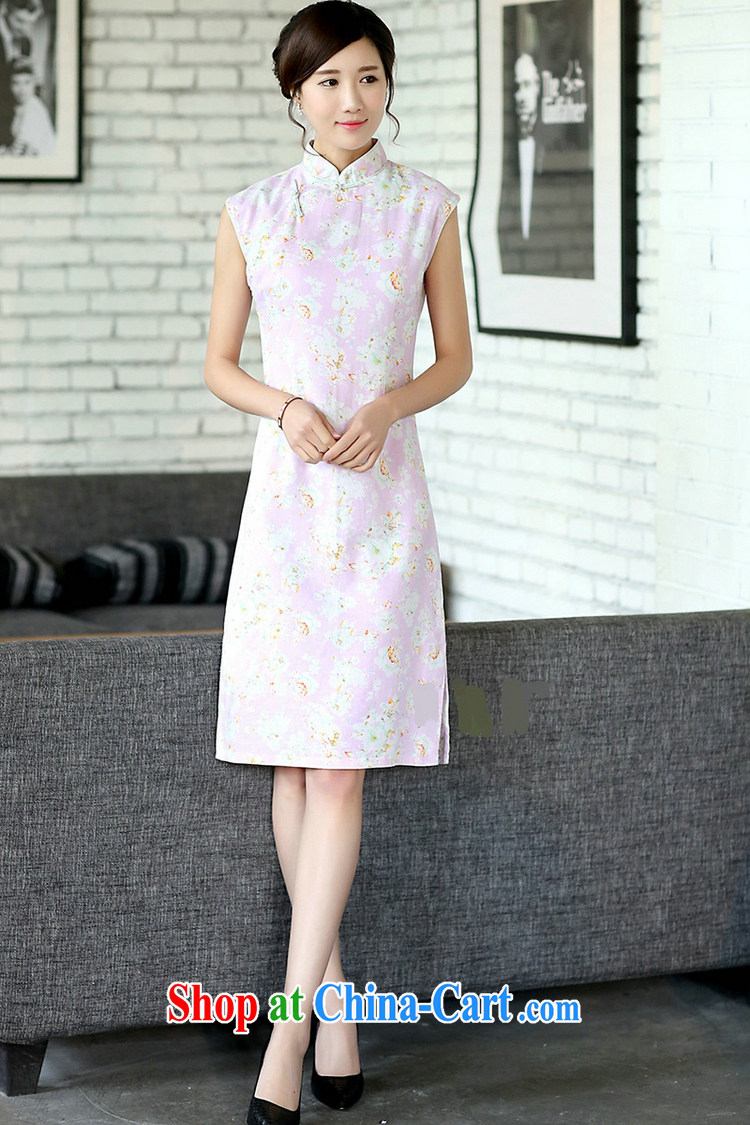 Jessup, new Chinese linen arts van summer improved daily cotton the dresses sleeveless pink roses cheongsam dress dresses CQP 869 sleeveless pink roses XXL pictures, price, brand platters! Elections are good character, the national distribution, so why buy now enjoy more preferential! Health