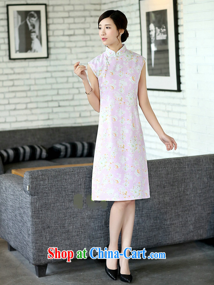 Jessup, new Chinese linen arts van summer improved daily cotton the dresses sleeveless pink roses cheongsam dress dresses CQP 869 sleeveless pink roses XXL pictures, price, brand platters! Elections are good character, the national distribution, so why buy now enjoy more preferential! Health