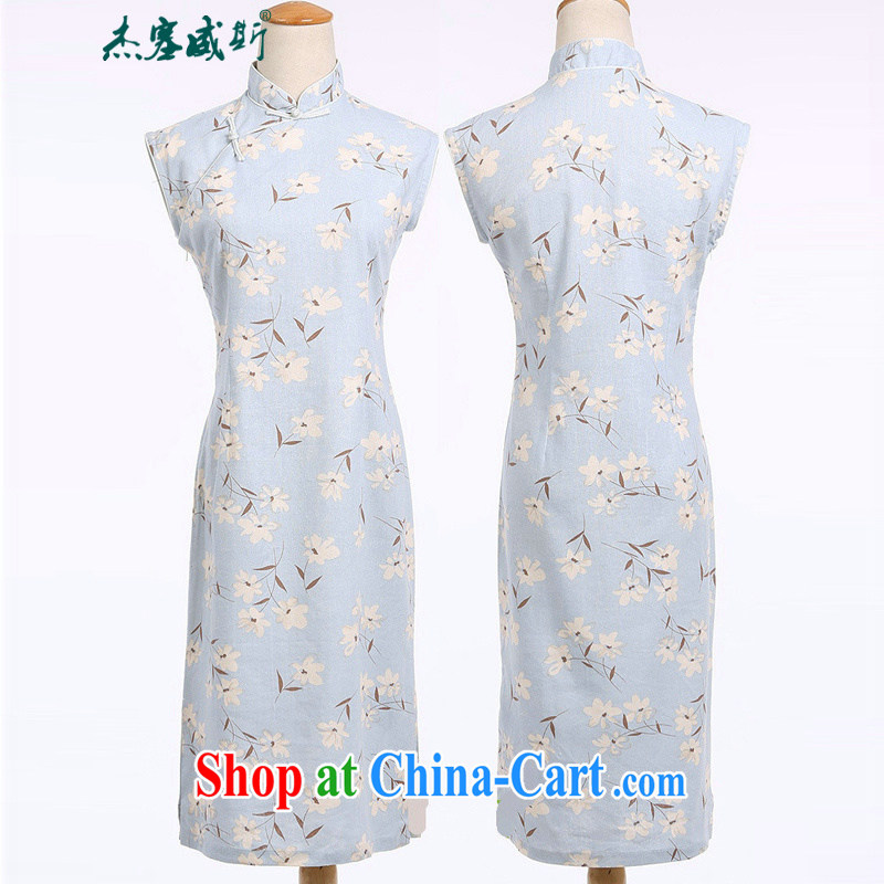 Jessup, new, fragrant flowers, Korea, improved female, for manually for a sleeveless, long necks, cotton the cheongsam dress CQP 394 sleeveless Orchid XXL, Jessup, and shopping on the Internet