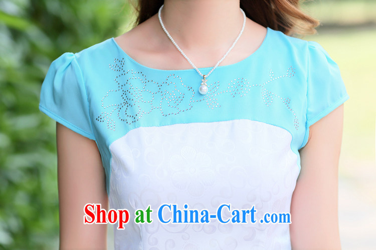 The Concubine Shu Diane 2014 new summer Chinese Antique dress elegance peony flowers beauty graphics thin dresses blue XXL pictures, price, brand platters! Elections are good character, the national distribution, so why buy now enjoy more preferential! Health