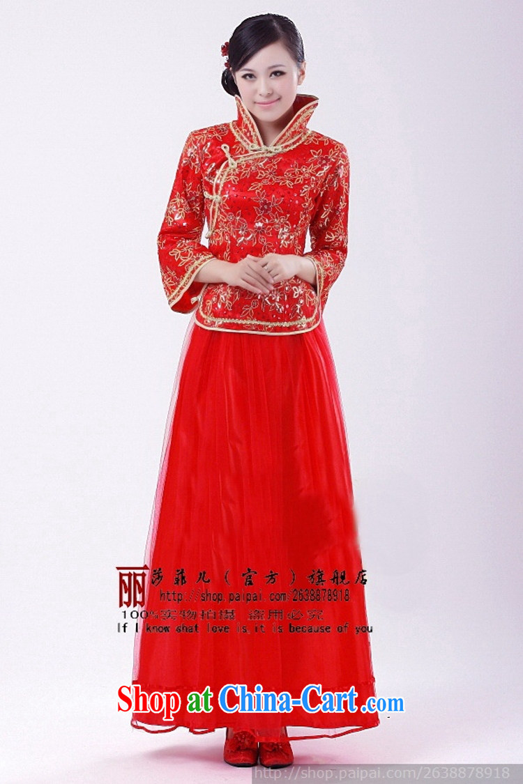 On-chip 4, flower cheongsam dress long-sleeved quilted wedding dresses winter clothing fall 2015 with new, red customer service to size the Do Not Support Replacement pictures, price, brand platters! Elections are good character, the national distribution, so why buy now enjoy more preferential! Health