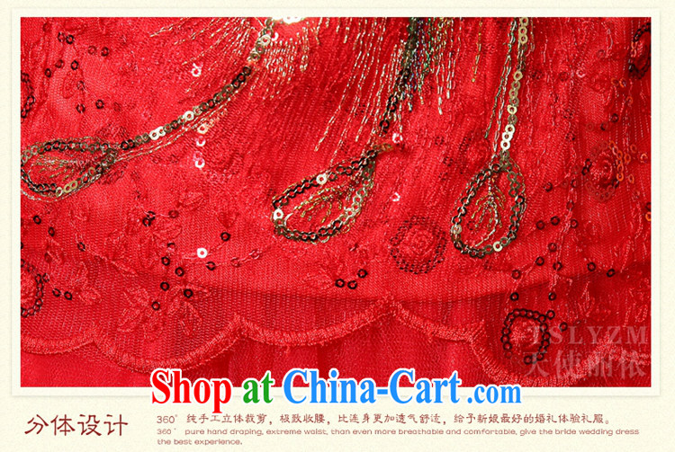 Tslyzm 2015 new Chinese bridal gown embroidery, lace red bows clothes dresses bridal back door service stylish improved cheongsam dress red XXXL pictures, price, brand platters! Elections are good character, the national distribution, so why buy now enjoy more preferential! Health